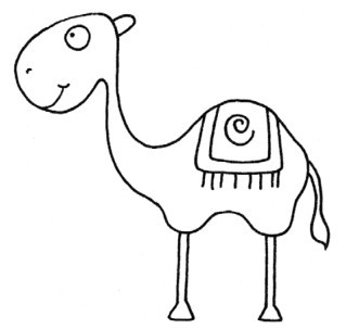 骆驼简笔画