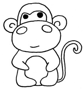 猴子简笔画