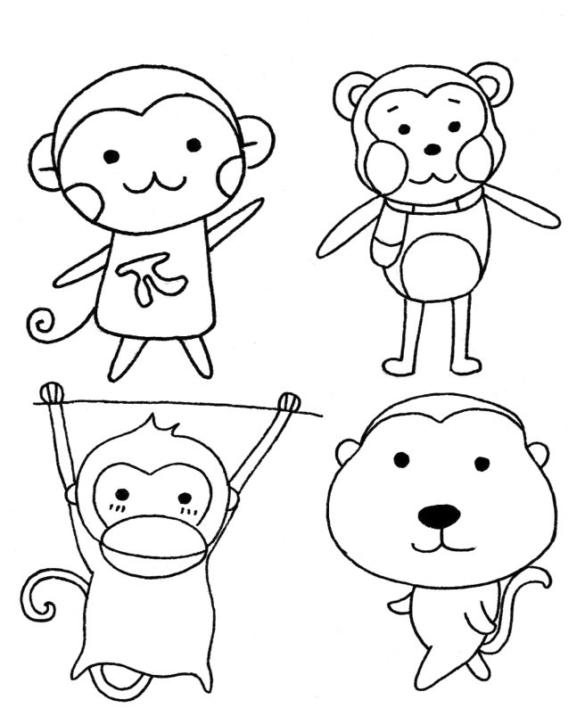 猴子简笔画