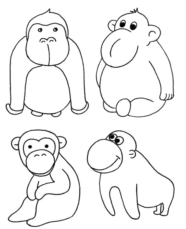 猩猩简笔画