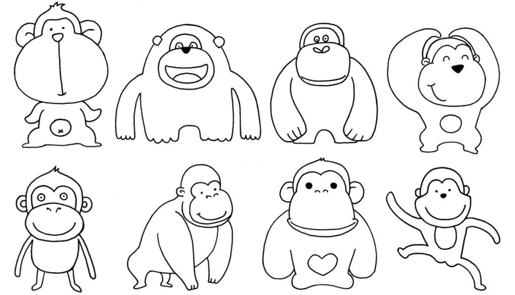 猩猩简笔画