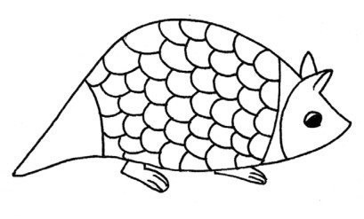 穿山甲简笔画