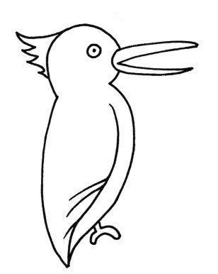 啄木鸟简笔画