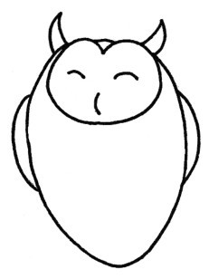 猫头鹰简笔画