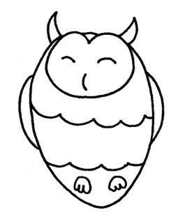 猫头鹰简笔画