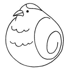 鹌鹑简笔画