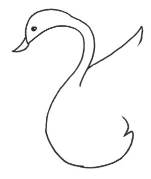 天鹅简笔画