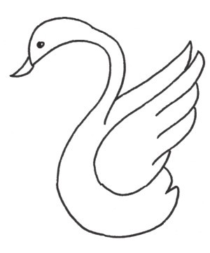 天鹅简笔画