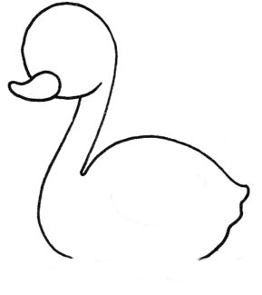 天鹅简笔画