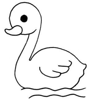 天鹅简笔画