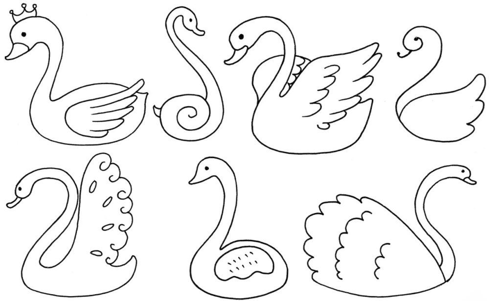 天鹅简笔画