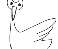 丹顶鹤简笔画