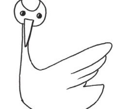 丹顶鹤简笔画