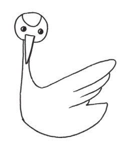 丹顶鹤简笔画