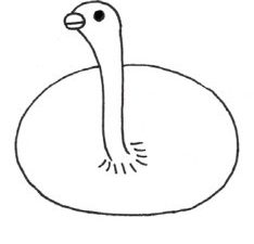 鸵鸟简笔画