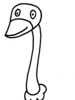 鸵鸟简笔画