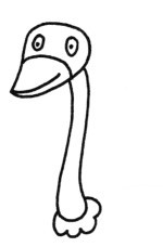 鸵鸟简笔画